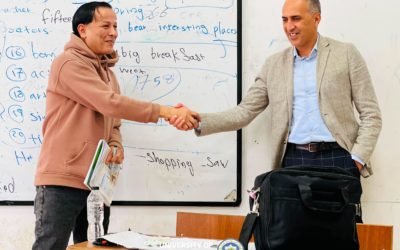 رئيس مركز اللغات بجامعة بنغازي يتفقد سير العملية التعليمية بفرع المرج ويبحث احتياجاته التطويرية